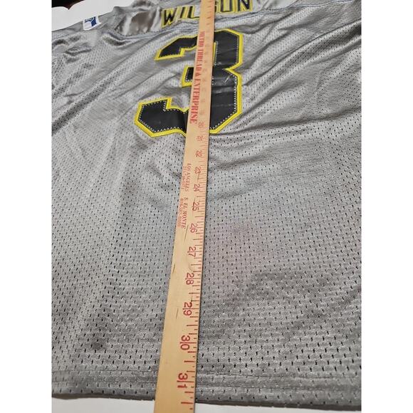 RUSSELL WILSON NIKE ON FIELD MENS SEATTLE SEAHAWKS GRAY ALT HOME JERSEY 48 - Picture 10 of 12